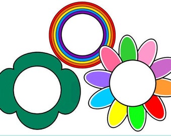 Girl Scout Daisy Scout Cupcake Decorations -- DIGITAL printables -- Daisy, Trefoil, Rainbow