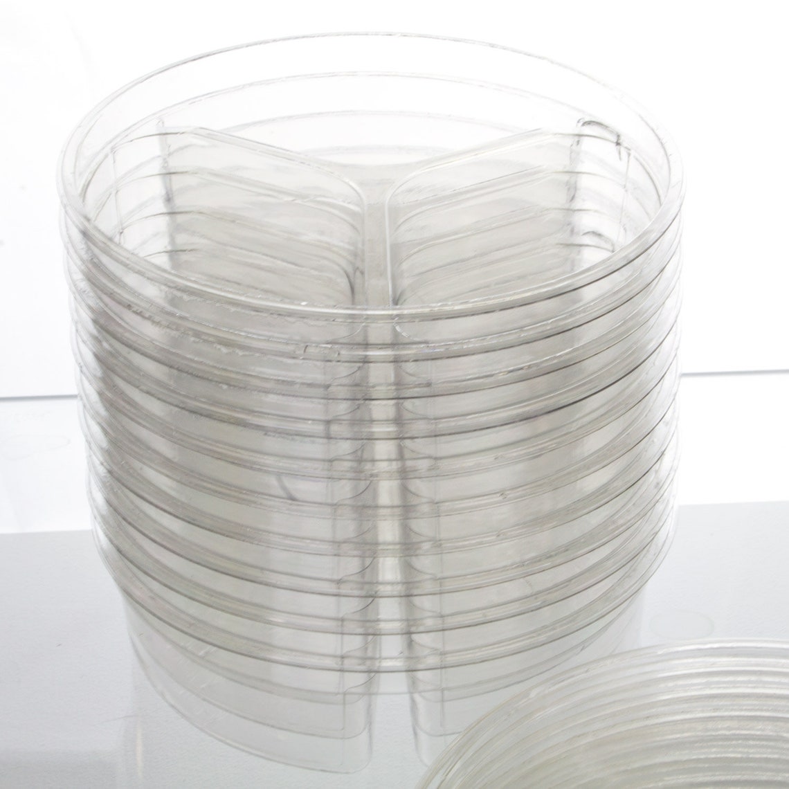 Set of 10 Round Divided Plastic Food Containers Etsy