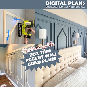 Faceted Box Trim Molding Build Plans - PDF Plans for custom accent wall