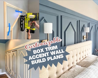 Faceted Box Trim Molding Build Plans - PDF Plans for custom accent wall