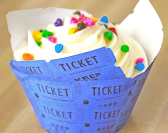 Raffle Ticket Carnival Cupcake Wrappers -- DIGITAL Printable -- For Circus, Fair, or Carnival Party