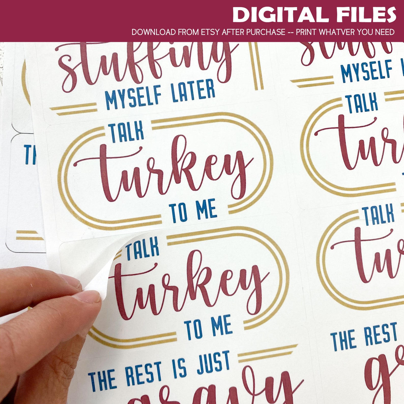 Thanksgiving Leftovers Printables DIGITAL Stickers Bag - Etsy