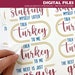 Thanksgiving Leftovers Printables DIGITAL Stickers Bag - Etsy
