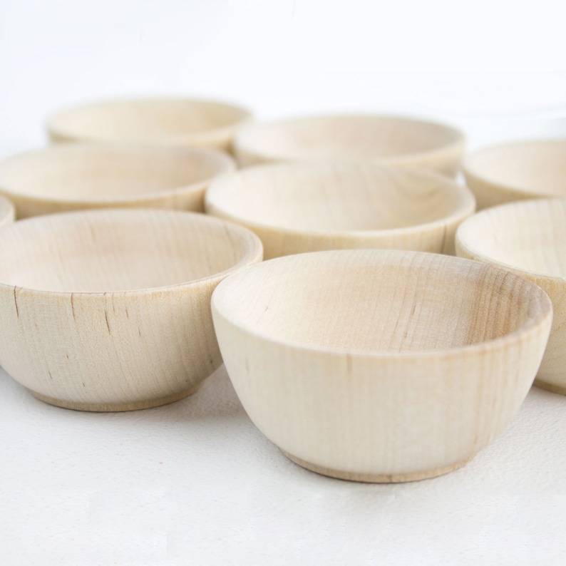 100 Small Wooden Bowls Round Wood Bowl Pinch Pot Pinch Etsy