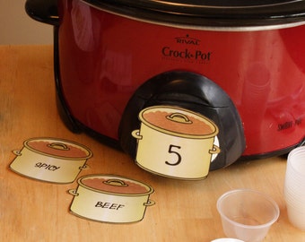 Chili Cookoff - Chili Pot Labels Printables - DIGITAL