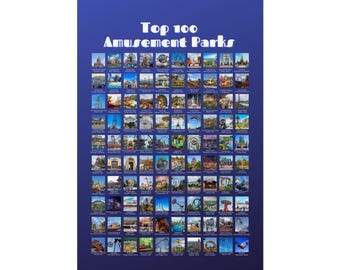 Top 100 pretparkenposter: maak je eigen DIY-krasposter