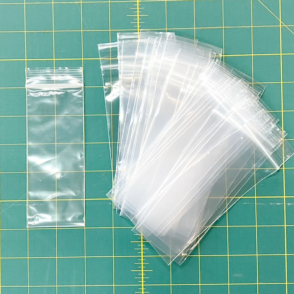 2" x 5" zip-top bags - 2mil 2x5 - small clear plastic ziplock bags