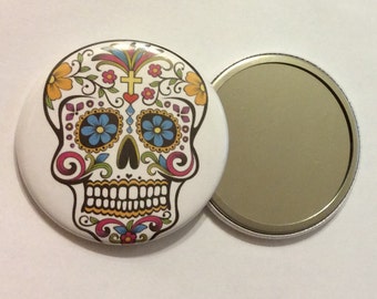 Pocket Mirror - Sugar Skull - Day of the Dead