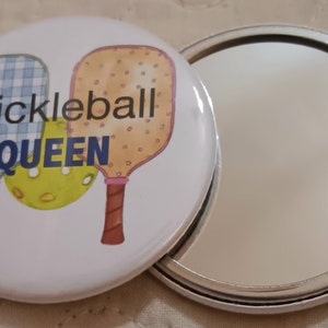 Pocket Mirror or Magnet PICKLEBALL cosmetic makeup compact image 2