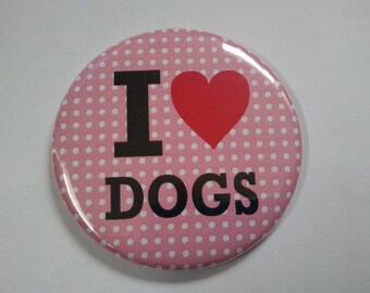 Pocket Mirror - I Love Dogs ...adorable