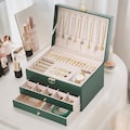 Jewelry Organizer 3-Tier/Elegant Jewelry Box for Women/Perfect for Earrings,Necklace,Watches/Stylish Spacious Organizer/Jewellery Travel Box
