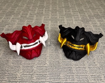 Oni Mask Samurai Cosplay Mask Costume 3D printed