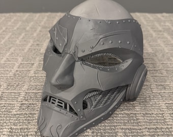 Raw 3D Printed Doctor Doom Mask, Wearable Helmet