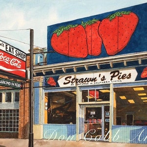 Shreveport_Strawn's Pies_Cafe,_Diner_Restaurant_Art Prints_Framed Prints_Canvas Gallery Wrap Prints