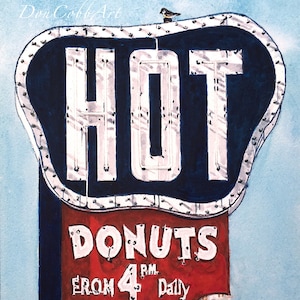 Shreveport Donut Shop Sign Art Southern Maid Hearne Ave. Art Prints Framed Prints Canvas Gallery Wrap Prints image 1