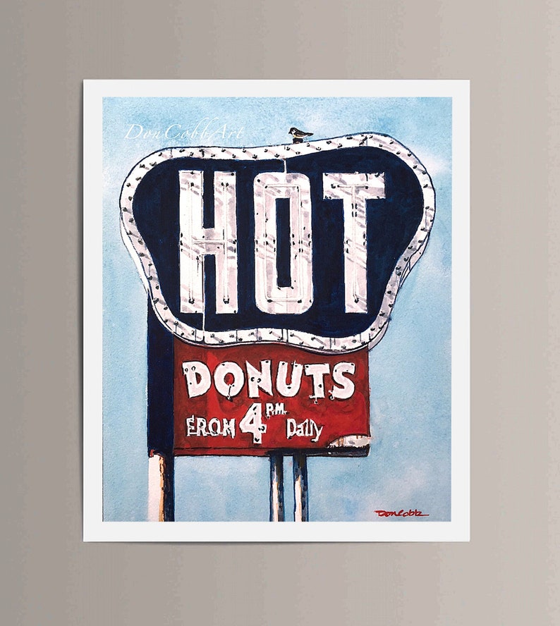 Shreveport Donut Shop Sign Art Southern Maid Hearne Ave. Art Prints Framed Prints Canvas Gallery Wrap Prints image 5