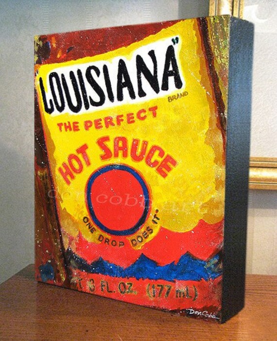 Kitchen Decor Louisiana Hot Sauce Art Etsy