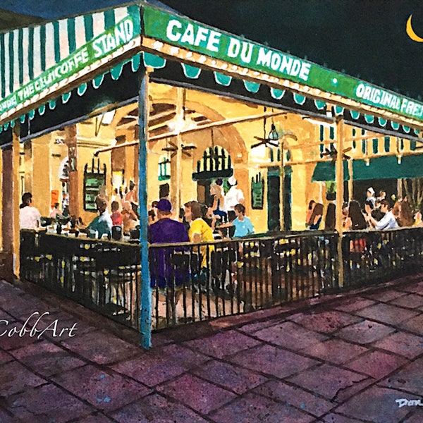 Cafe Du Monde - New Orlean's Art - Cafe - Diner - Restaurant - Art Prints - Framed Prints - Canvas Gallery Wrap Prints