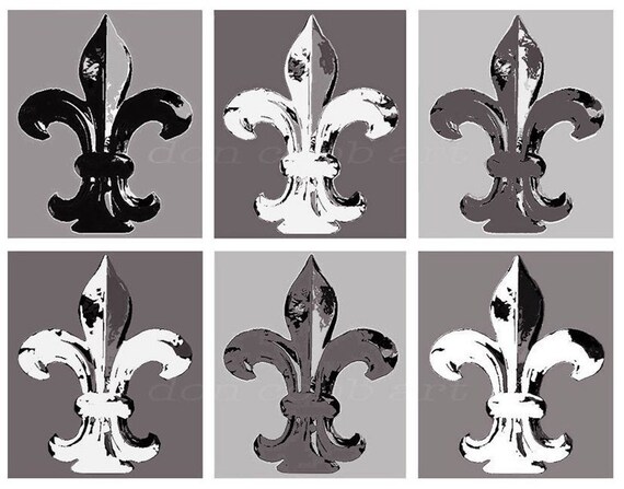 Fleur De Lis Art gothic Fleurs Prints Signed and | Etsy