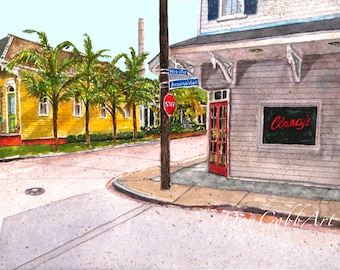 Clancy's Bar - New Orlean's Art - French Quarter - Art Prints - Framed Prints - Canvas Gallery Wrap Prints