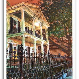New Orleans Art Garden District Mansion Art Prints Framed Prints Canvas Gallery Wrap Prints 13 x 19 Print inches