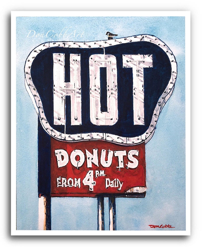 Shreveport Donut Shop Sign Art Southern Maid Hearne Ave. Art Prints Framed Prints Canvas Gallery Wrap Prints image 6