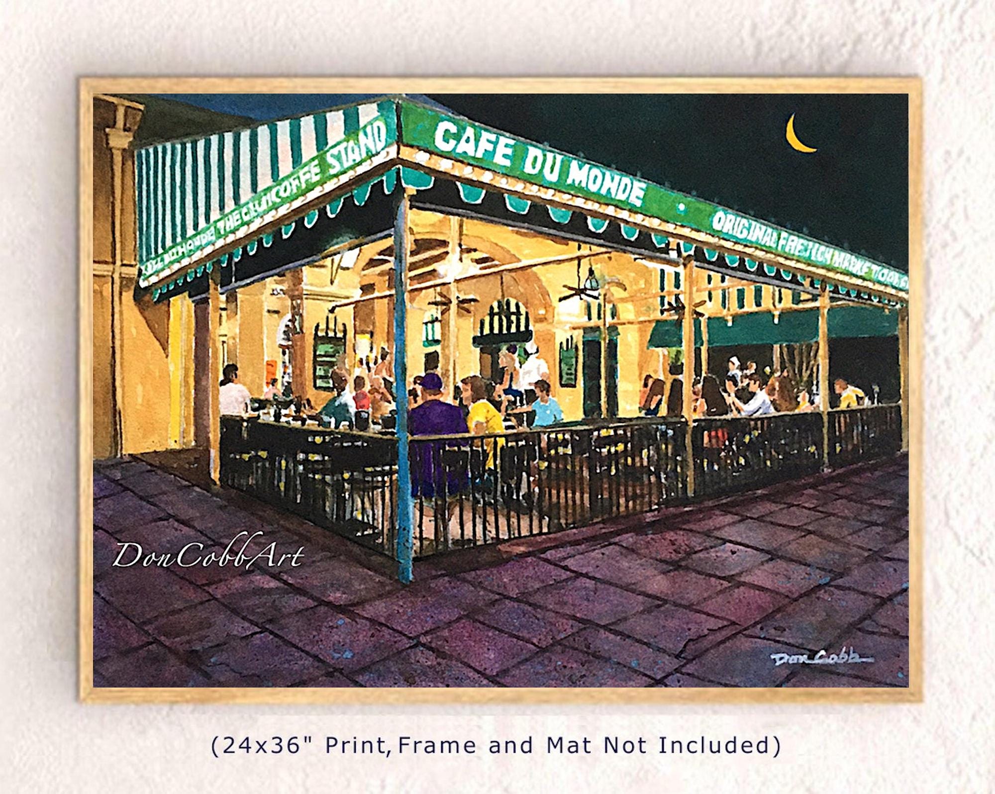 Cafe Du Monde New Orleans Art Print: Signed and Numbered, Diner