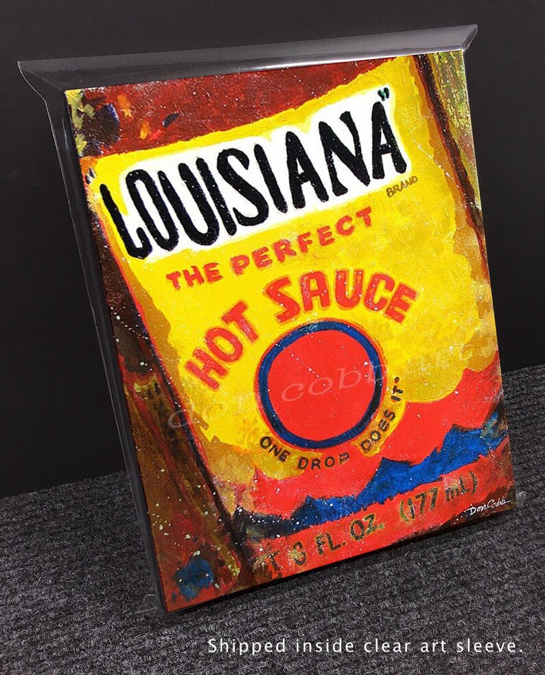 Kitchen Decor Louisiana Hot Sauce Art Etsy