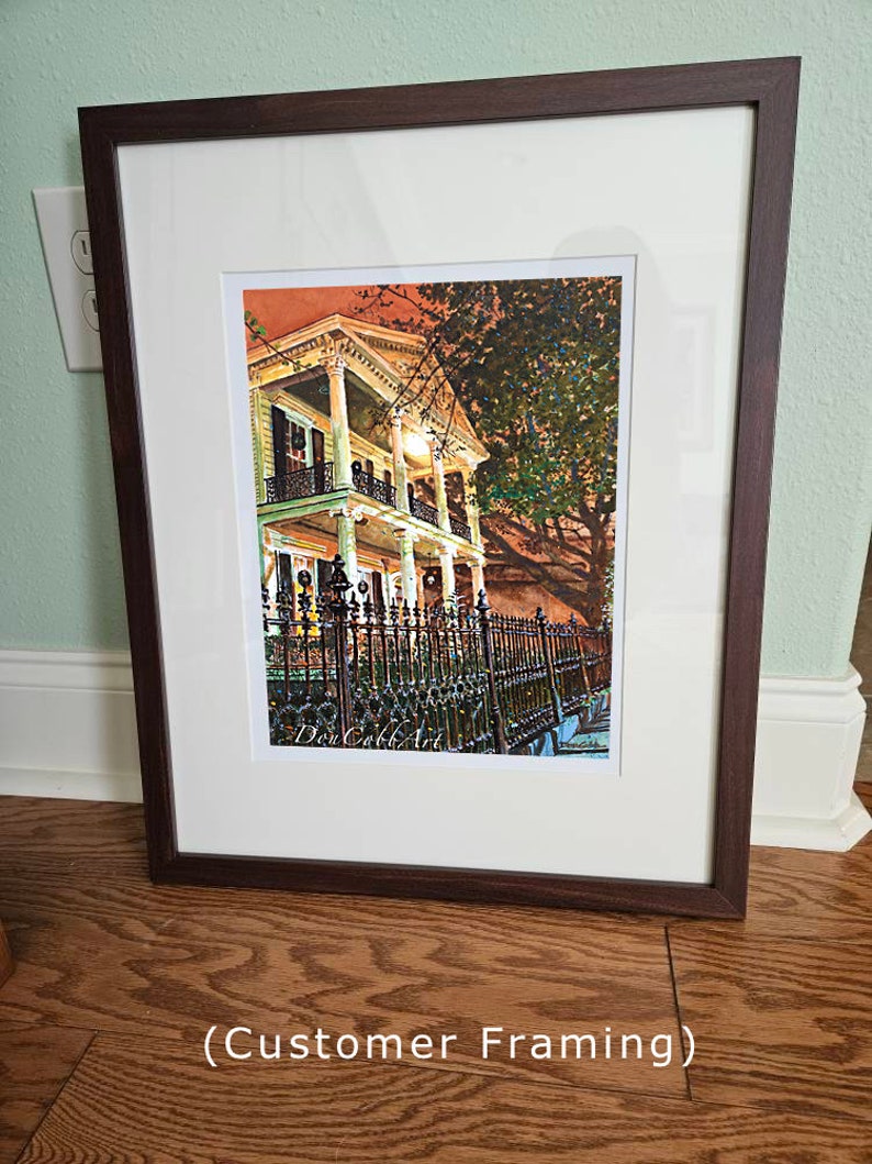 New Orleans Art Garden District Mansion Art Prints Framed Prints Canvas Gallery Wrap Prints image 10