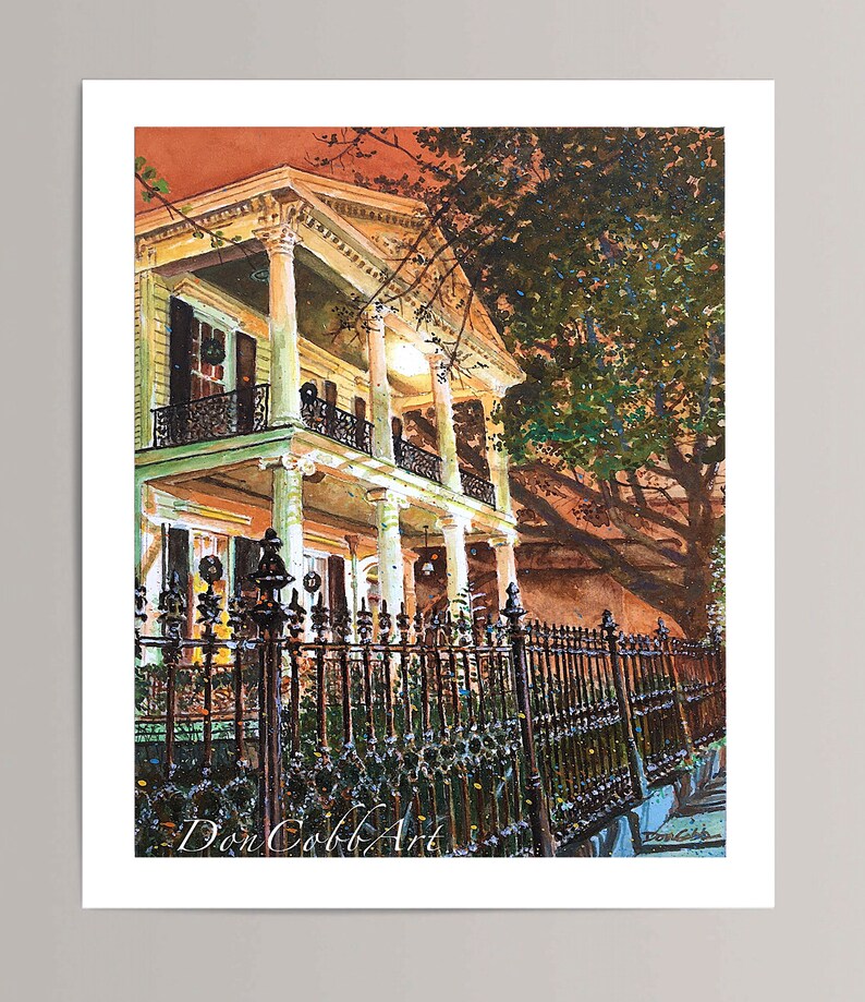 New Orleans Art Garden District Mansion Art Prints Framed Prints Canvas Gallery Wrap Prints image 4