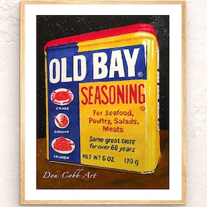 Old Bay Seasoning, Signed and Numbered Art Prints, Canvas Gallery Wrap Prints, Framed Prints