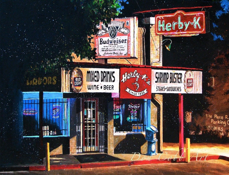 Herby K's Seafood Restaurant Cafe Diner Shreveport Art Prints Framed Prints Canvas Gallery Wrap Prints image 1