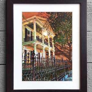 New Orleans Art Garden District Mansion Art Prints Framed Prints Canvas Gallery Wrap Prints image 2