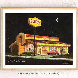Denny&#39;s Restaurant, Signed and Numbered Art Prints, Framed Prints, Canvas Gallery Wrap Prints