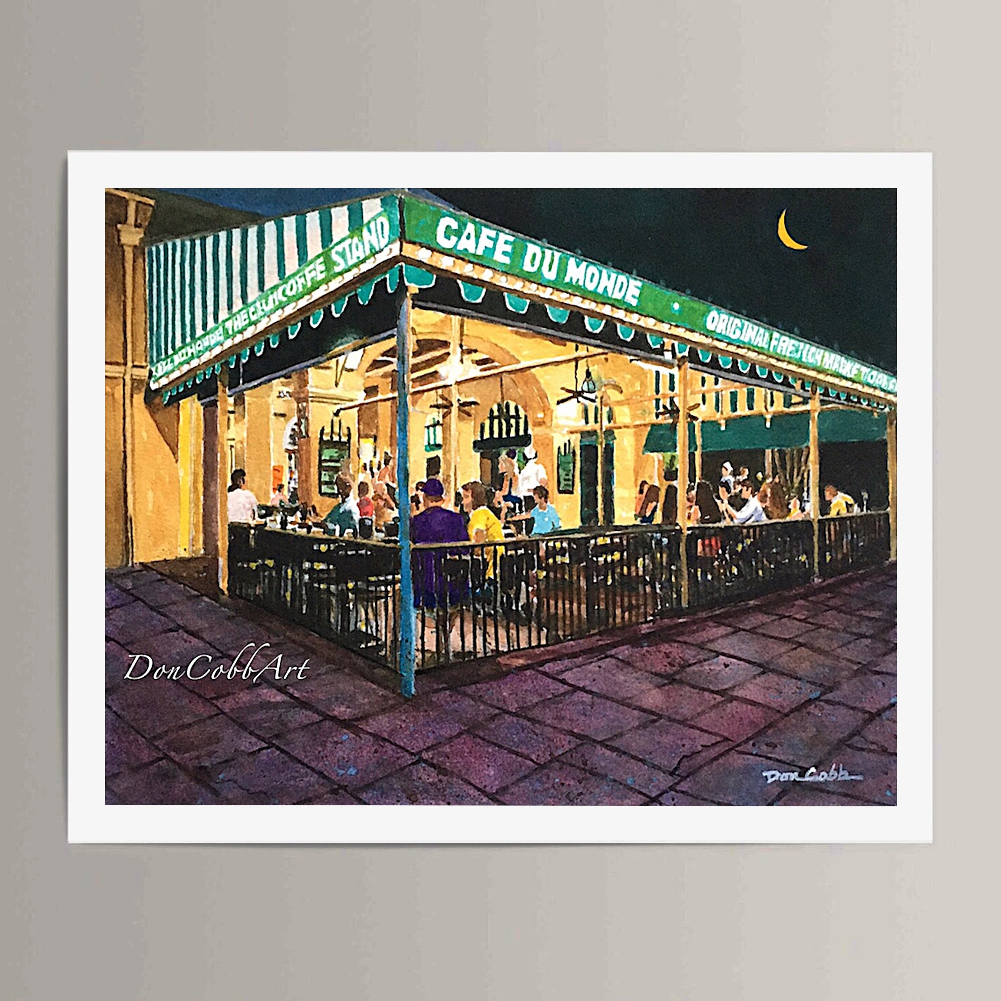 Cafe Du Monde New Orleans Art Print: Signed and Numbered, Diner