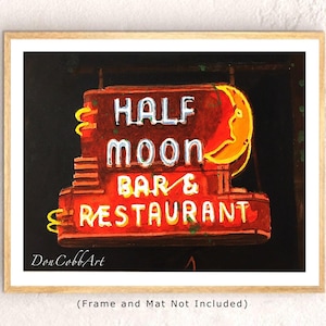 New Orleans Art, Watercolor, Half Moon Bar and Restaurant, Signed Art Prints, Framed Prints, Canvas Gallery Wrap Prints