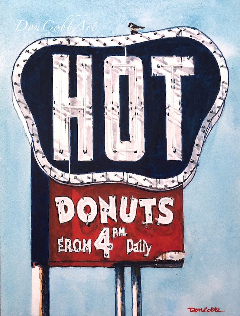 Shreveport Donut Shop Sign Art Southern Maid Hearne Ave. Art Prints Framed Prints Canvas Gallery Wrap Prints image 1