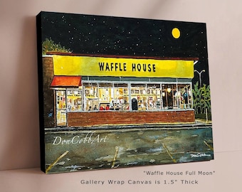Waffle House Art: Gallery Wrap Canvas Print (18x24x1.5)