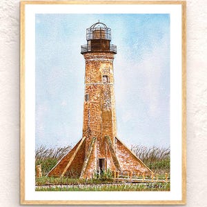 Sabine Pass Lighthouse Art Prints: South Louisiana, Signed and Numbered