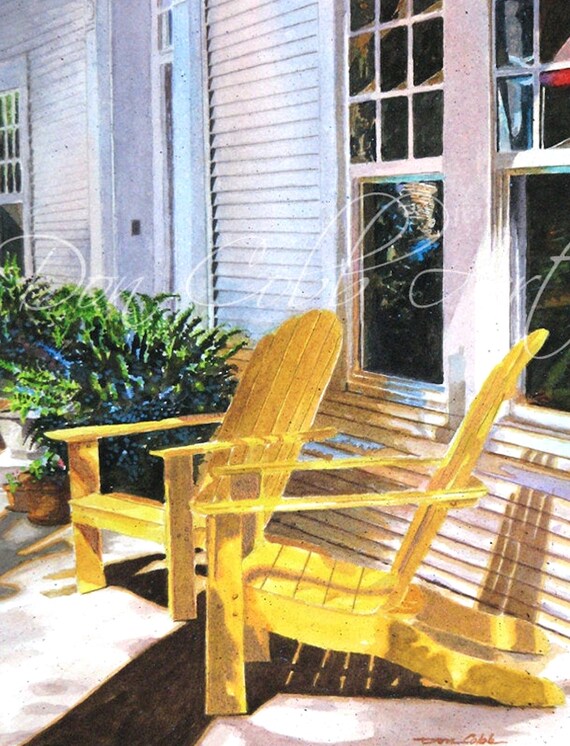 Yellow 2024 porch chairs