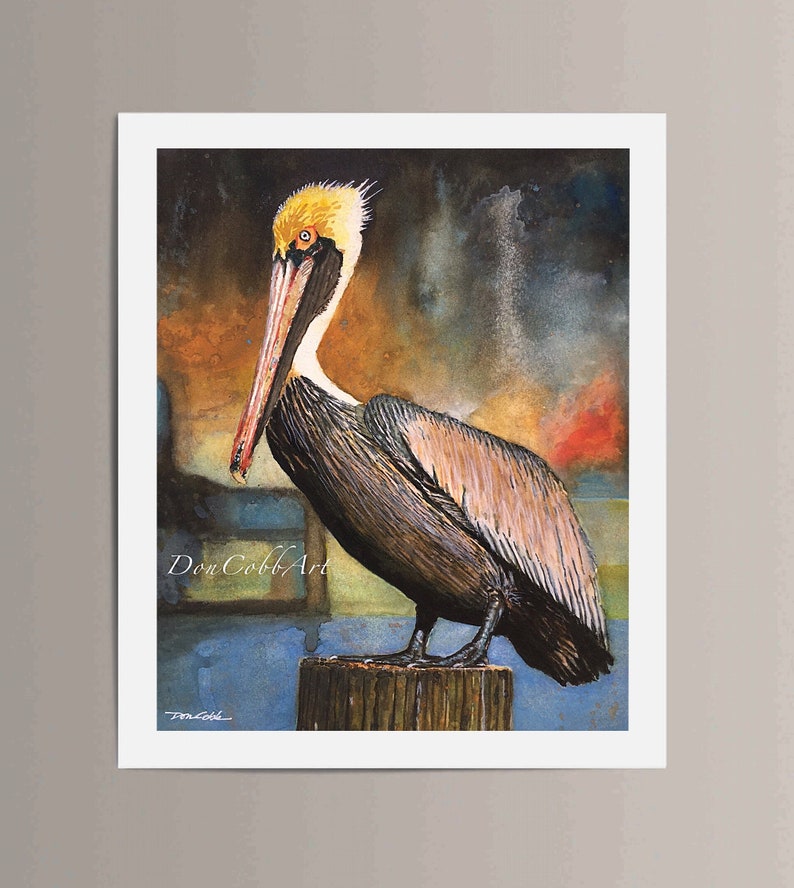 Pelican Louisiana Brown Pelican Art Louisiana State Bird Art Prints Framed Prints Canvas Gallery Wrap Prints image 6