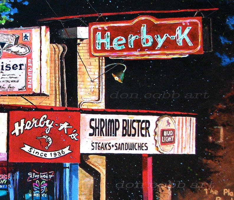 Herby K's Seafood Restaurant Cafe Diner Shreveport Art Prints Framed Prints Canvas Gallery Wrap Prints image 9