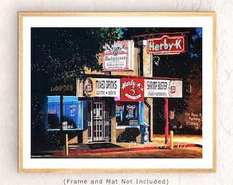 Herby K's Shreveport Louisiana Restaurant Art Print, Signed and Numbered