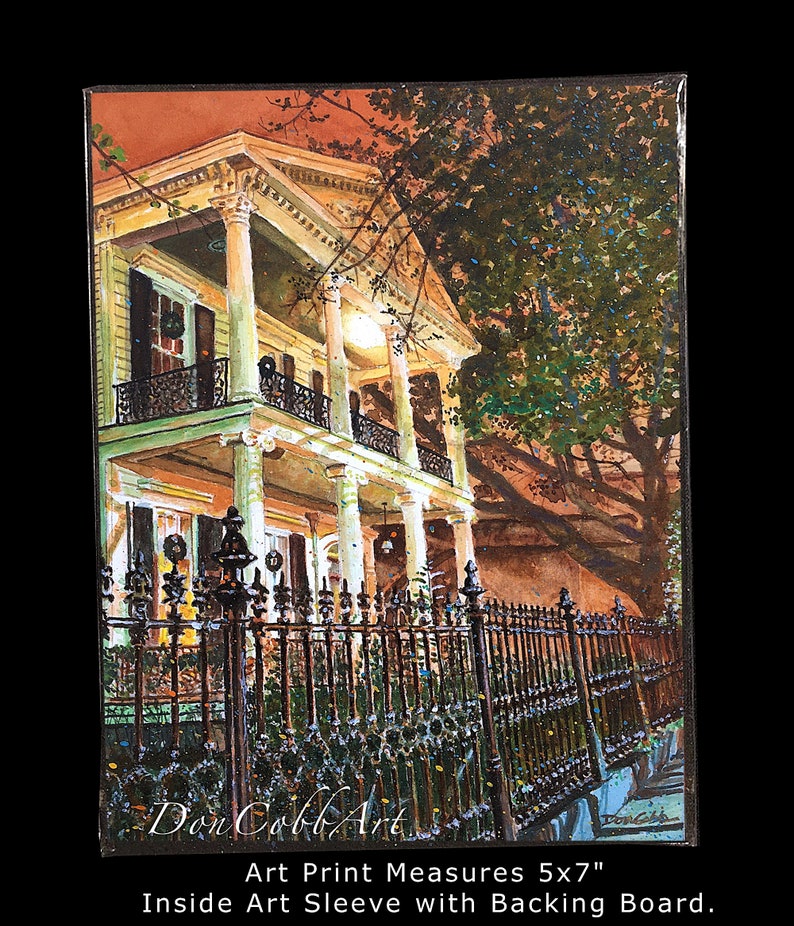 New Orleans Art Garden District Mansion Art Prints Framed Prints Canvas Gallery Wrap Prints 5x7 Art Print inches