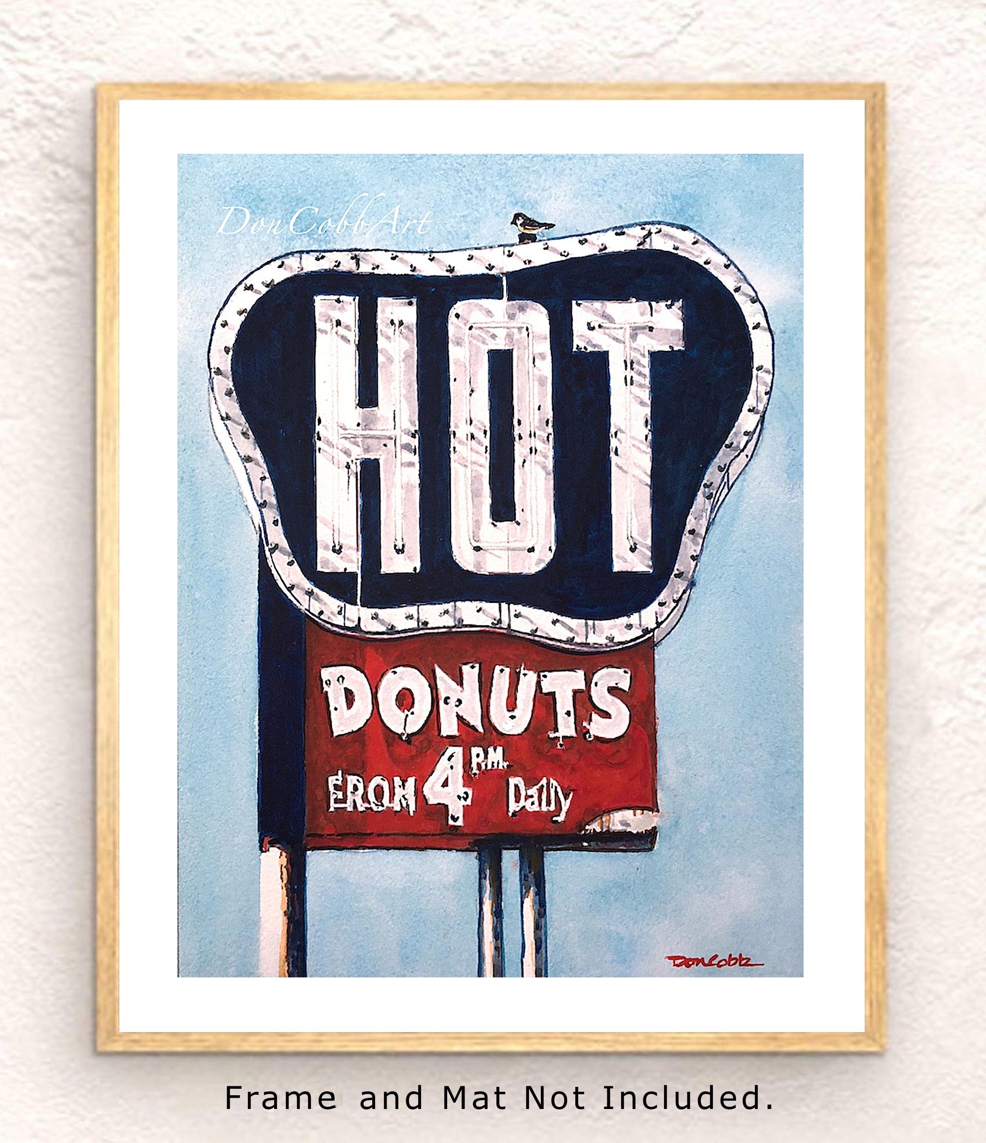 Southern Maid Donuts Sign Art Print: Shreveport Hearne Ave