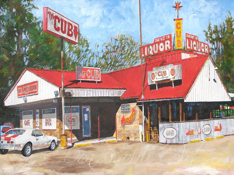 Restaurant Art Cub Lounge Gallery Wrap Canvas Prints Bar and Grill Cafe Signed and Numbered