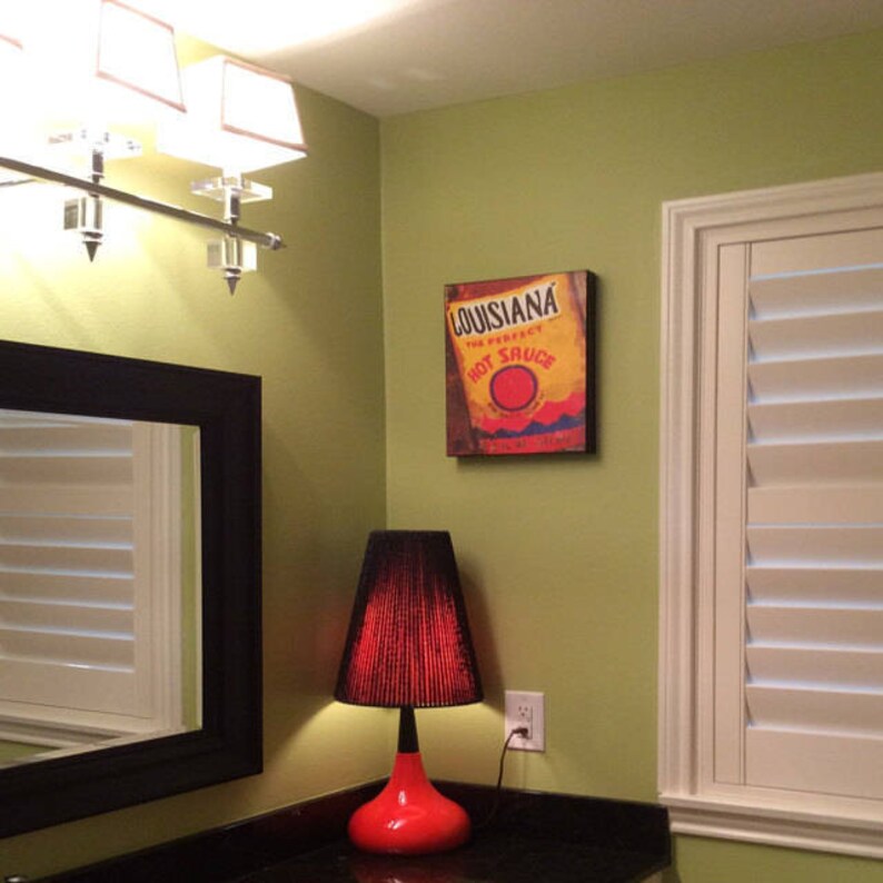 Kitchen Decor Louisiana Hot Sauce Art Etsy