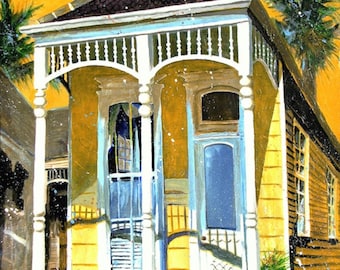 New Orleans Art_Shotgun House Art_Garden District_French Quarter_Art Prints_Framed Prints_Canvas Gallery Wrap Prints