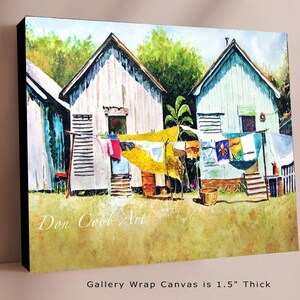 Clothesline, Laundry, Shotgun House, Art Prints, Canvas Gallery Wrap Prints_Framed Art Prints image 8