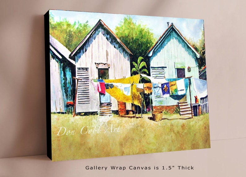 Clothesline, Laundry, Shotgun House, Art Prints, Canvas Gallery Wrap Prints_Framed Art Prints image 8